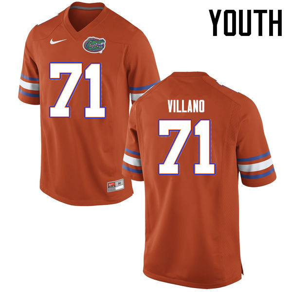 Youth Florida Gators #71 Nick Villano College Football Jerseys Sale-Orange